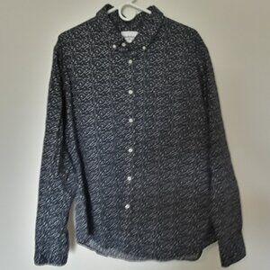 Men's Goodfellows & Co. Northrop Dress Shirt, Dark Blue w/Tiny Flowers